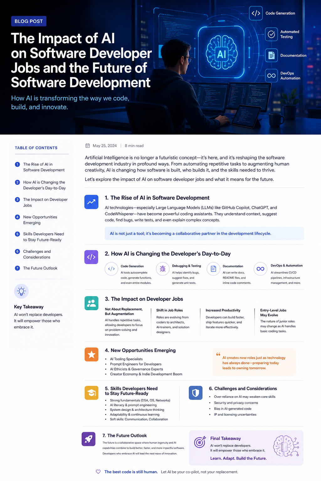 The Impact of AI on Software Developer Jobs and the Future of Software Development