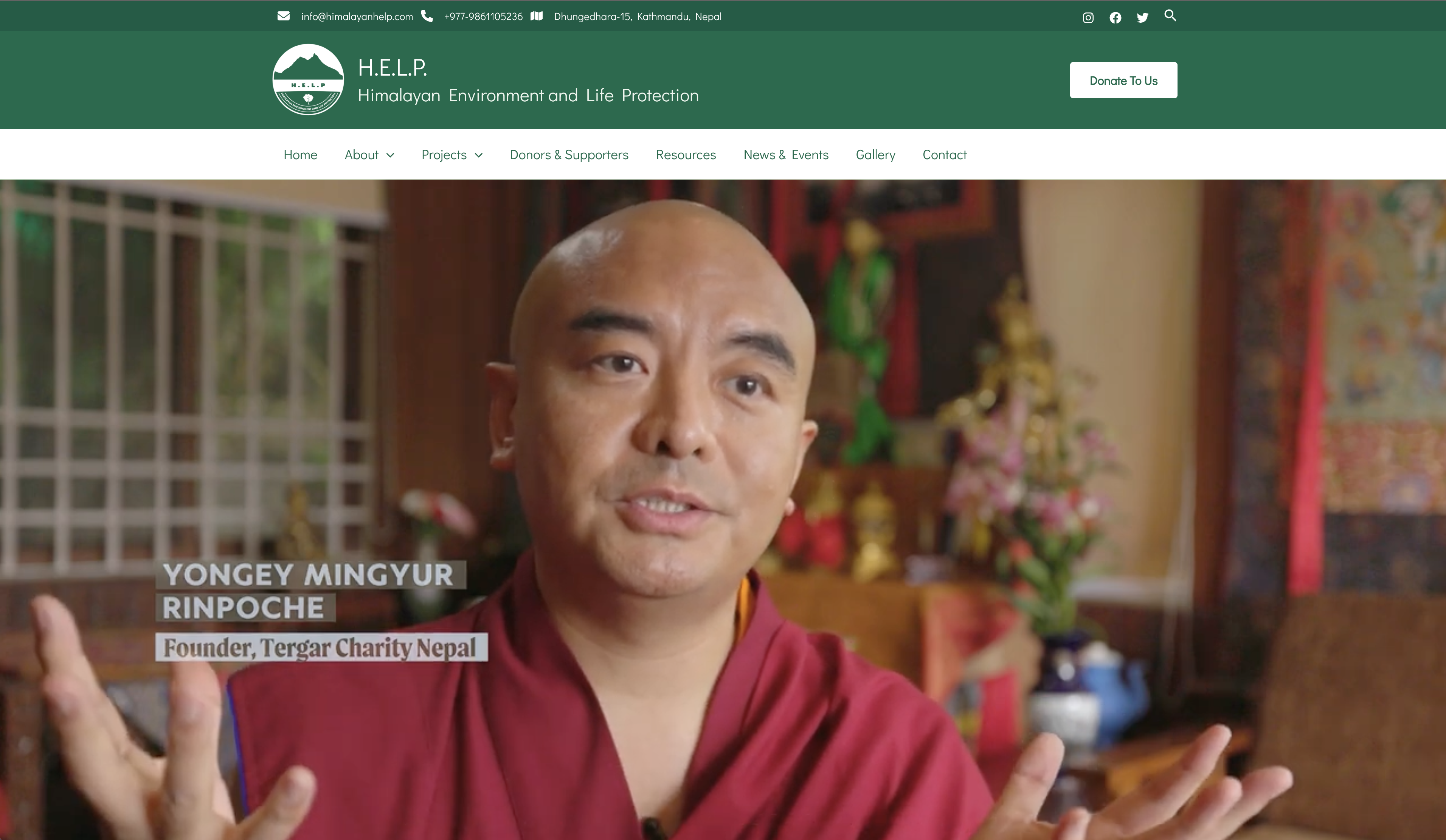 Screenshot of Himalayan Environment and Life Protection project